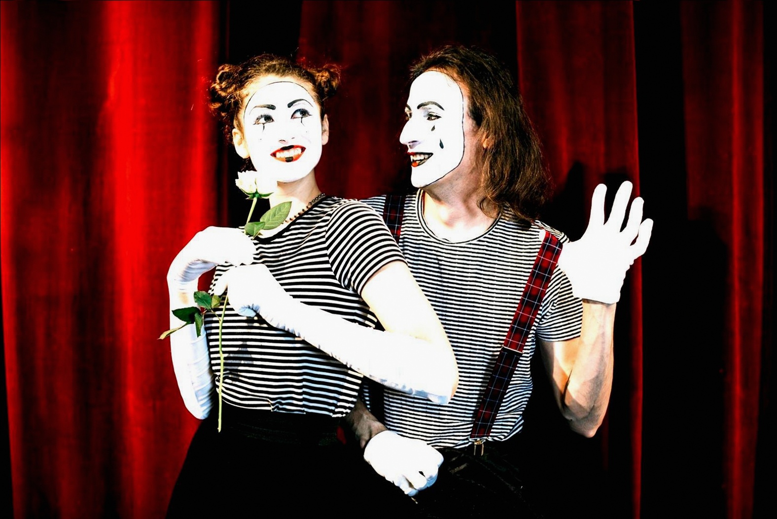 Acting student working through a scene study exercise in a studio setting
